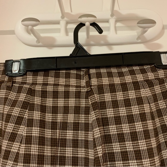 Brown Plaid Wide Leg Pants - Picture 8 of 8